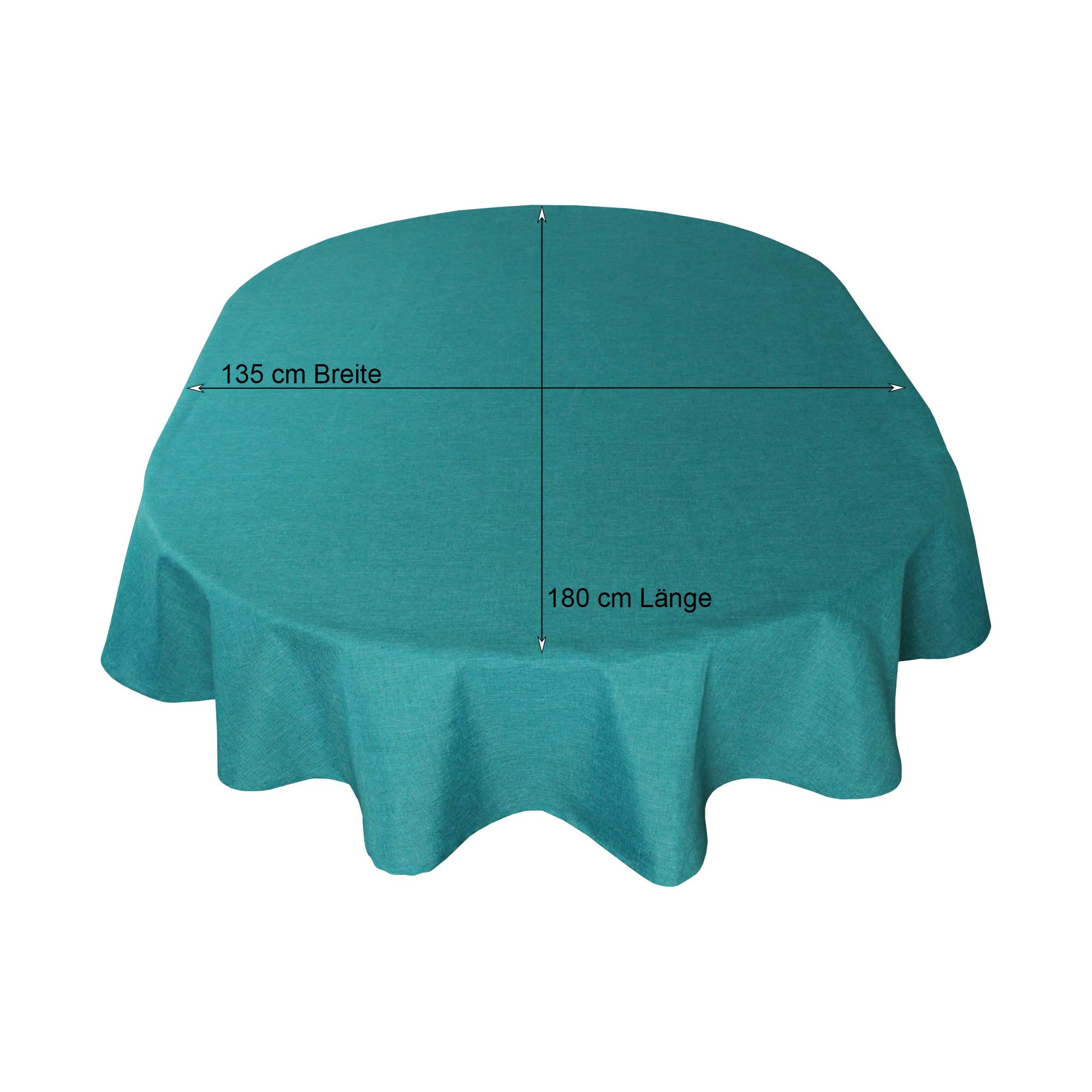 Tischdecke Oval 135x180 Cm – Leinenoptik Mit Lotuseffekt, Wasserabweisend, Bügelfrei & Abwischbar