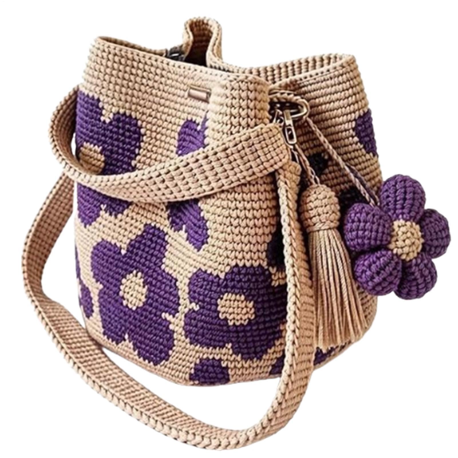 Borsa da viaggio in stile bohémien, realizzata a mano con fiori, borsa da spiaggia, leggera, pieghevole, da viaggio, per nuoto, palestra, crociera, vacanze, picnic, lavanderia, sabbia bagnata