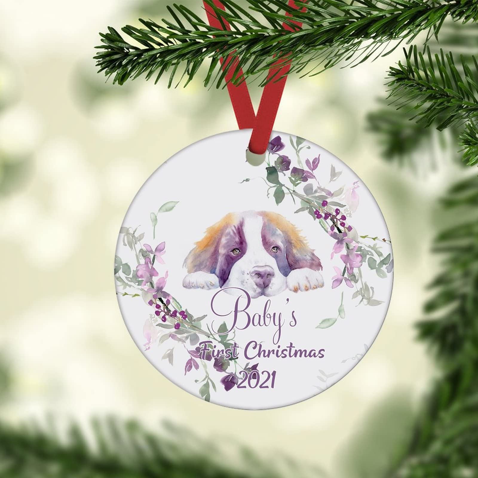 Puppy's first christmas ornament 2021 Clearance