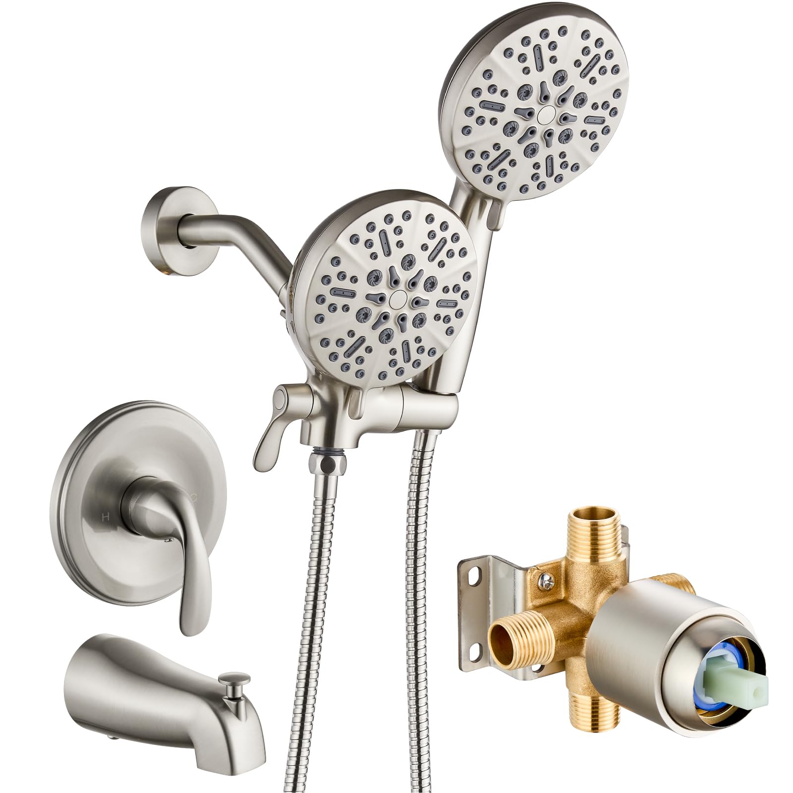 Gotonovo Shower System With Tub Spout Wall Mount 3 Function