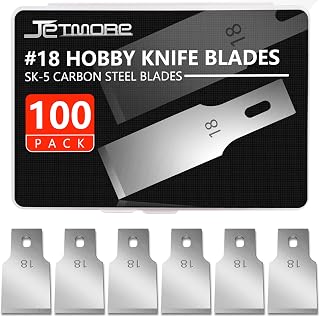 #18 クラフトナイフブレード 替刃 100個パック DIY/趣味/彫刻/トリミング/カット用収納ボックス付き