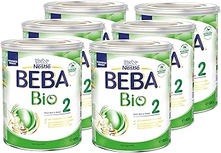 BEBA Bio 2 Folgemilch, Folgemilch nach dem 6. Monat, 6er Pack (6 x 800g)