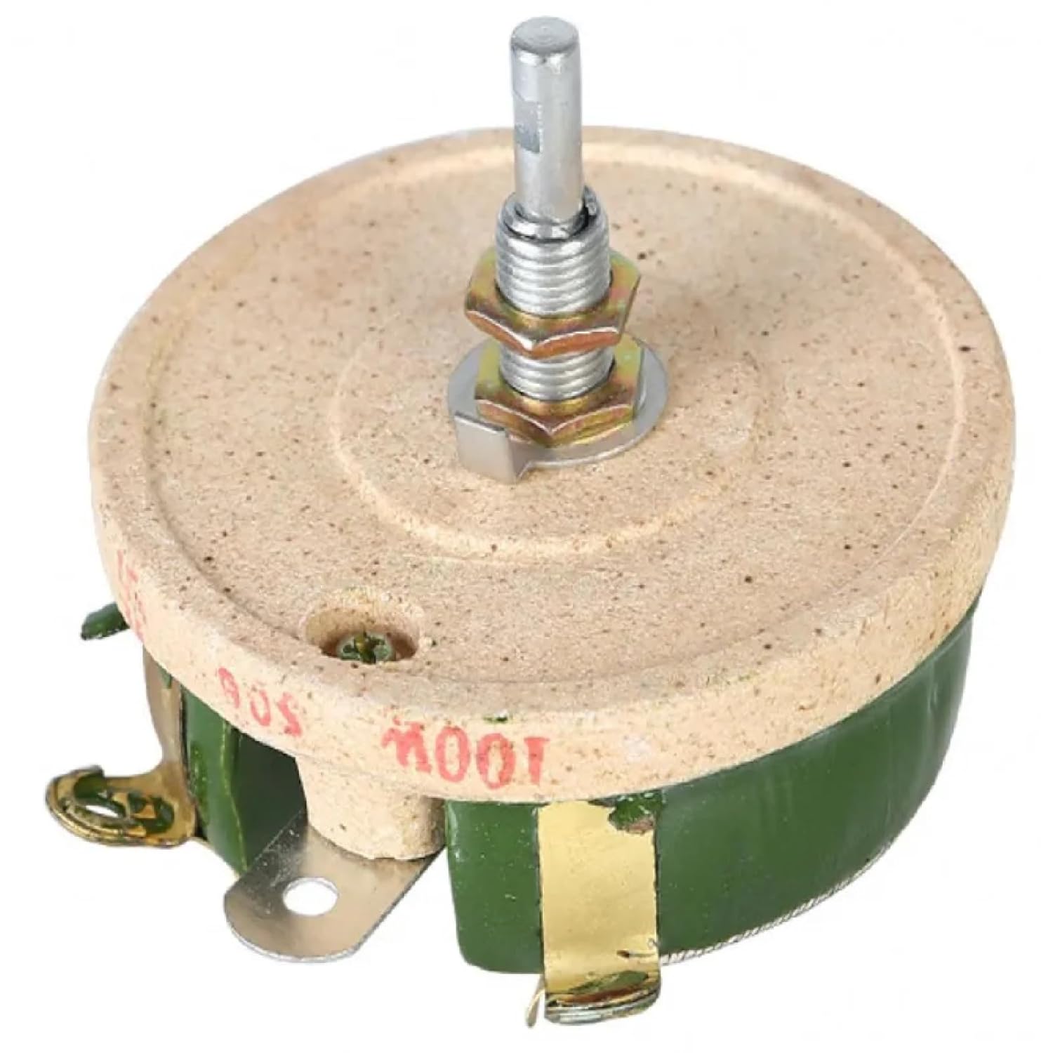 BC1-100W Wirewound Disk Ceramic Potentiometer, Adjustable Rheostat Resistor, 100 Watts, 5% Tolerance (1K)