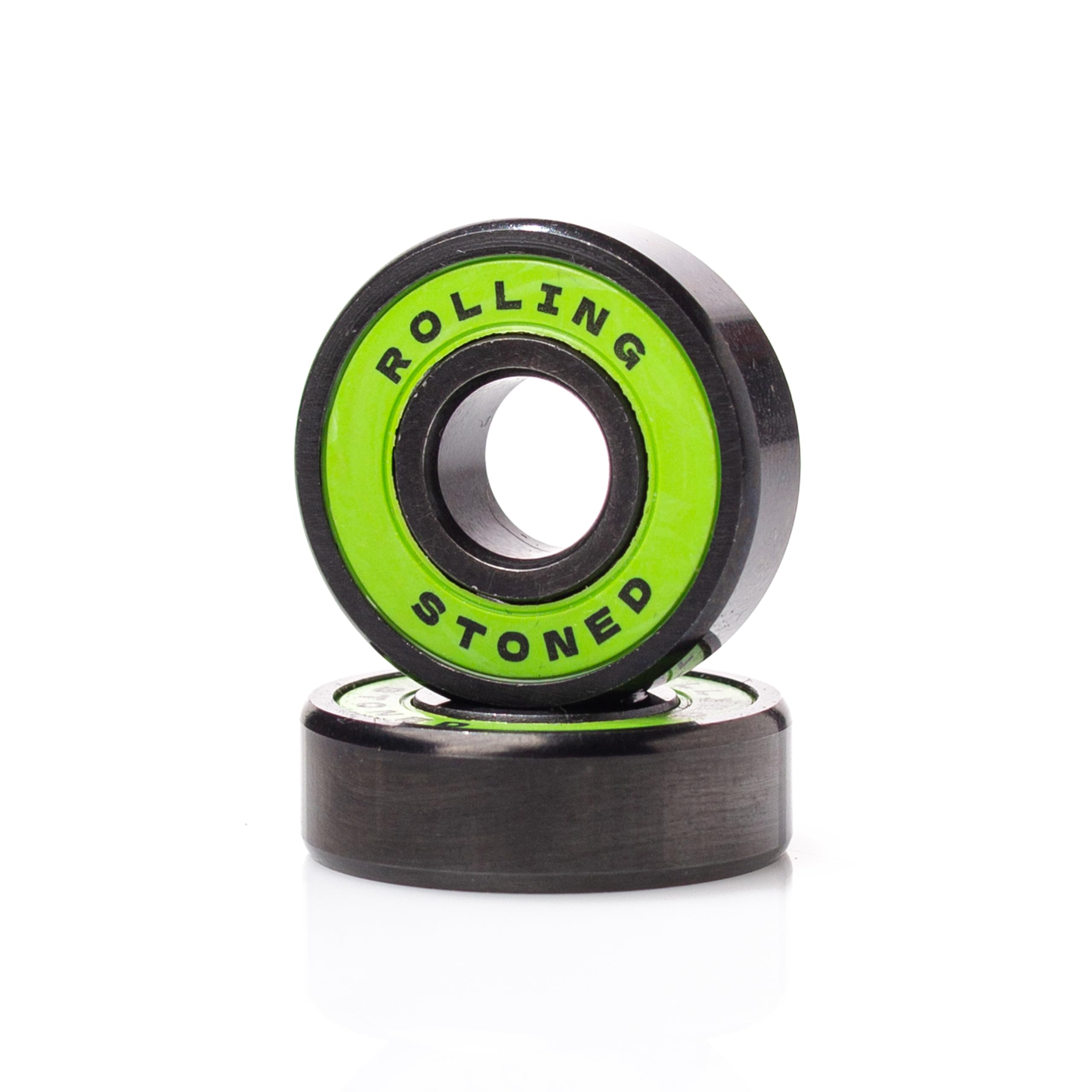 Rolling Stoned Lot de 8 roulements étanches pour skateboard, longboard, trottinette et patins à roulettes en acier inoxydable 608 (lot de 8, vert) (AAA Trips)