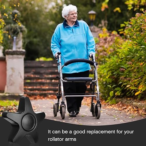 Miniatura 3 de Paquete de 4 perillas de ajuste de brazo de repuesto para rodillos, piezas de repuesto para andadores, piezas de repuesto Guardian Walker, juego de