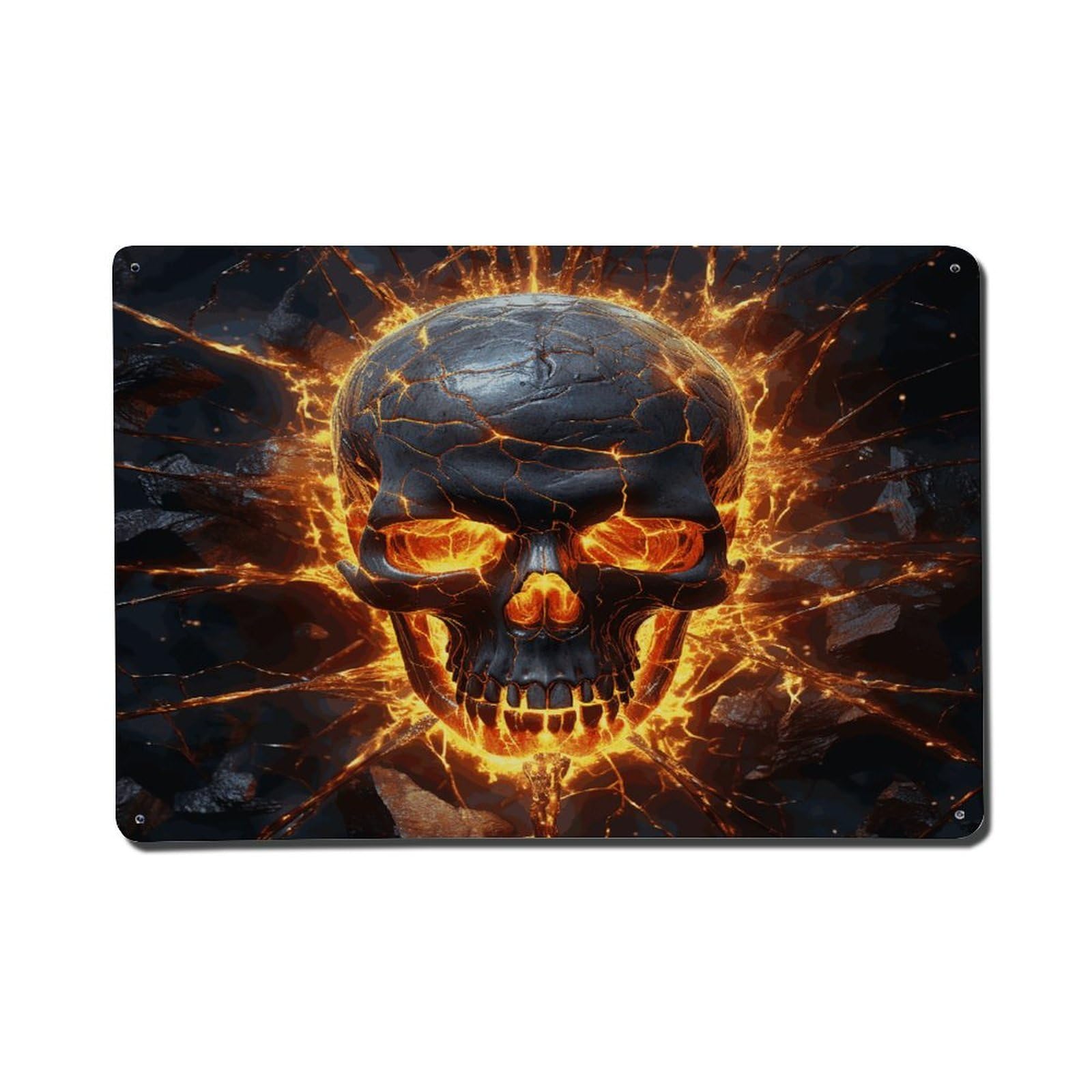 Adfgyerh Style Shattering Of Skull Metal Signs Funny, Aluminum Tin Sign Indoor Outdoor Decor, Vintage Signs For Home Office Kitchen Bar Cafe Garden Farmhouse Wall Decor
