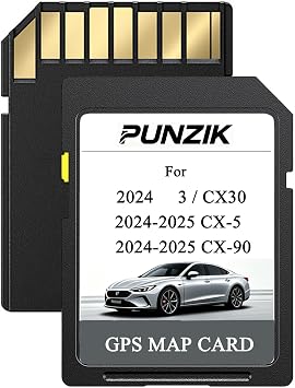 2026 Update Satellite Navigation SD Card Compatible with 2024 CX-30/3, 2024-2025 CX-5, 2024-2025 CX-90,Pre-Installed US CAN MEX Maps,Plug and Play Install,GPS in-Dash Navigation Accessories KMV666EZ1C