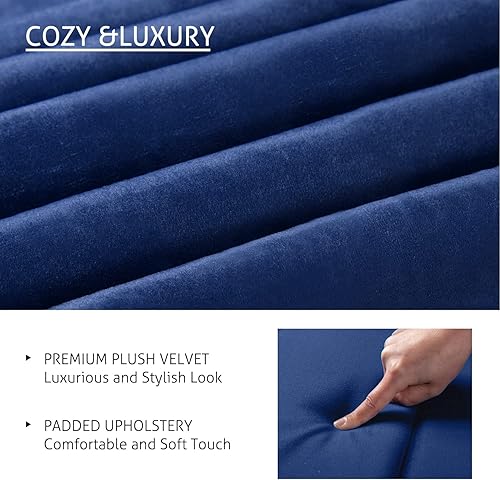 Miniatura 5 de SHA CERLIN Marco de cama matrimonialplataforma tapizada de terciopelo con cabecero, soporte de listones de madera resistente, base de colchón, no