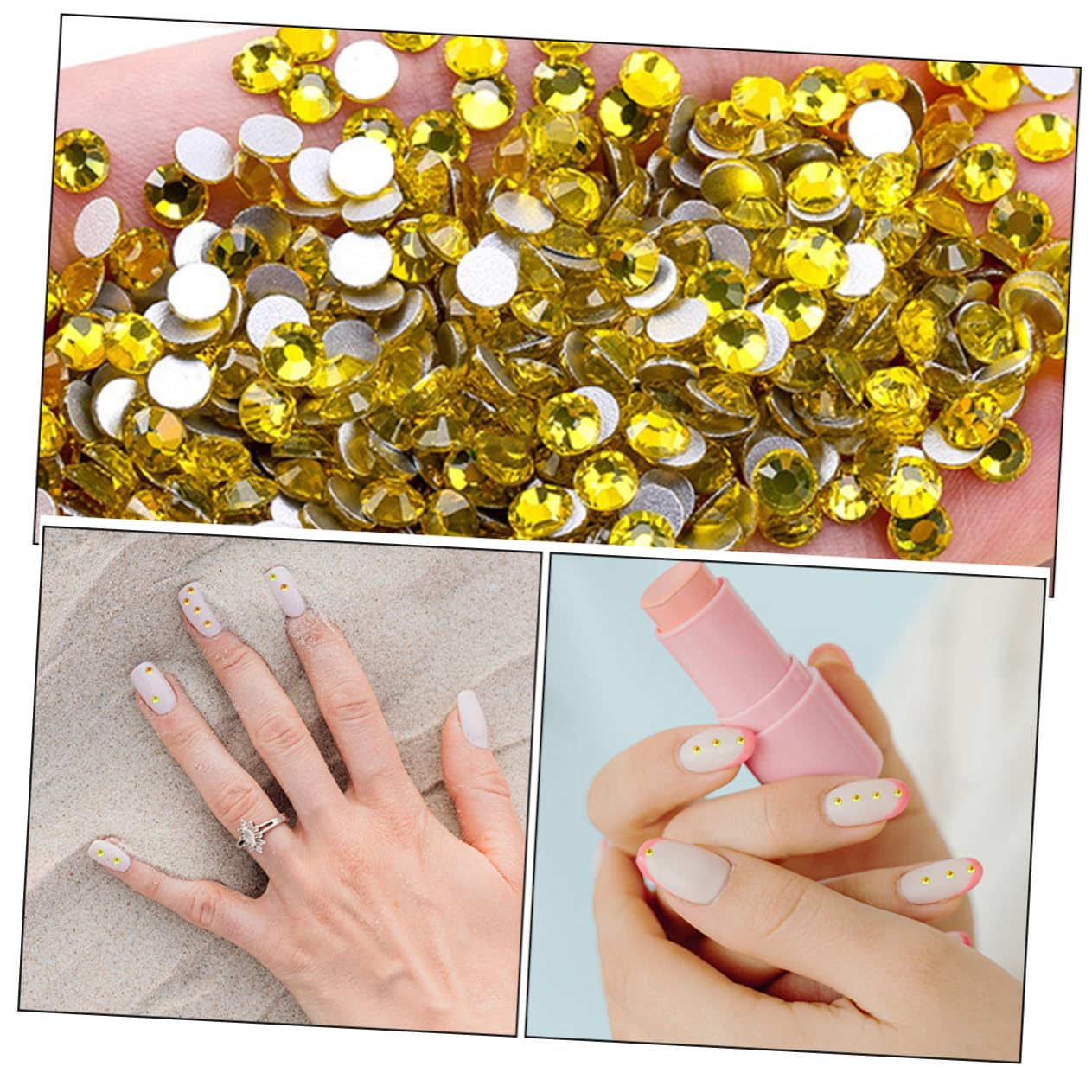 14400pezzi Gemme Per Unghie Strass Piatto Per Decorazioni Unghie Kit Accessori Nail Art e Brillanti Facile Applicazione Per Creazioni Artistiche