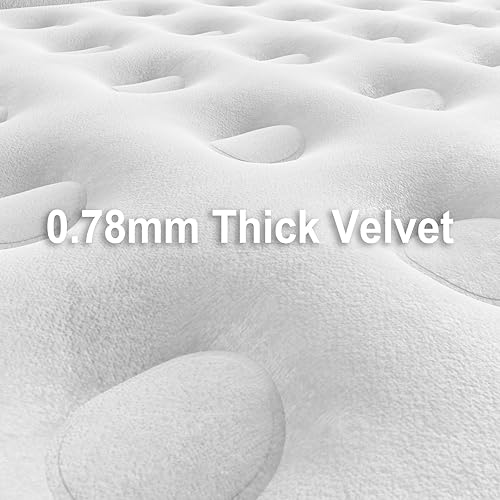 Miniatura 3 de Colchón de aire con bomba de batería, bomba eléctrica USB recargable, superficie de terciopelo holandés, colchón autoinflable tamaño Queen, cama de