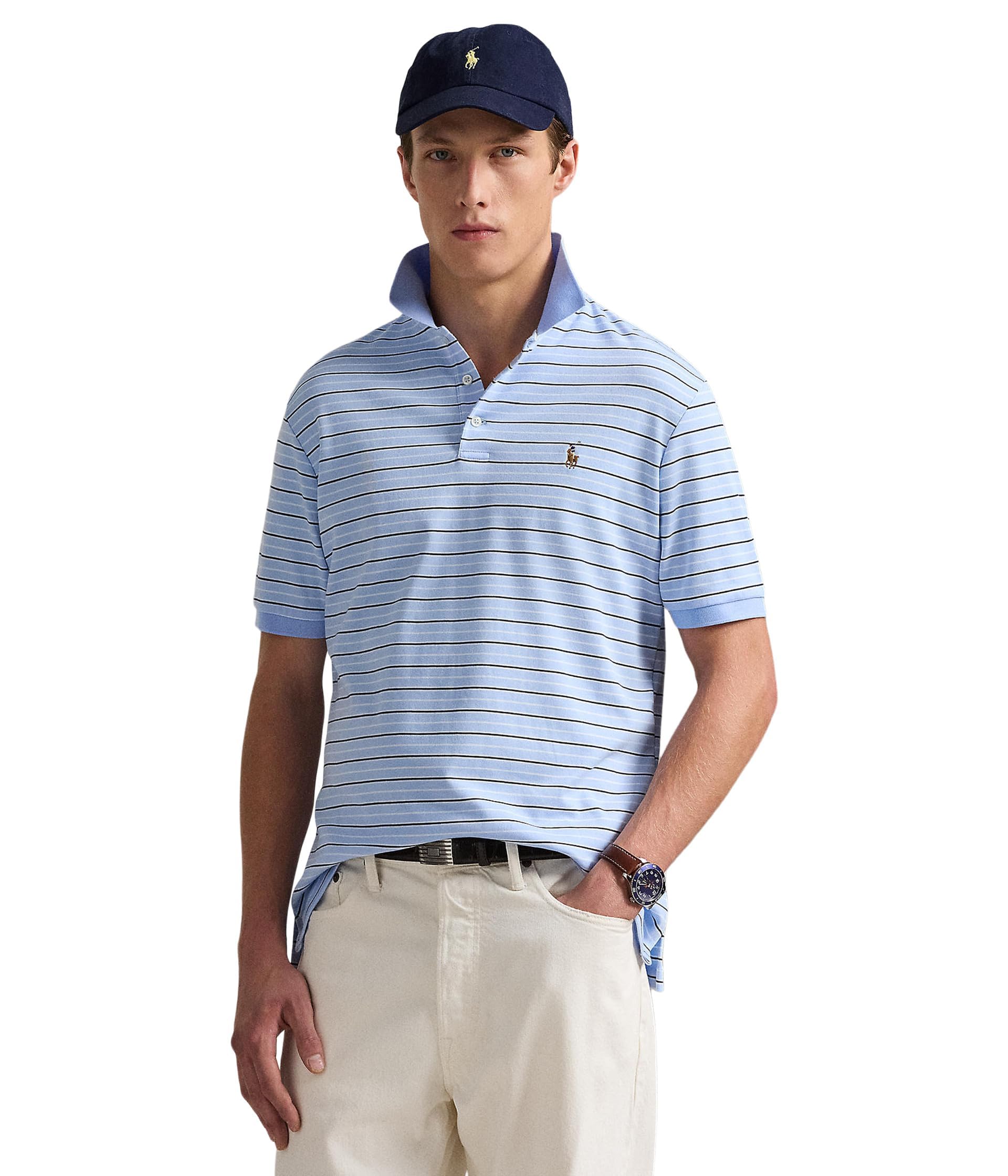 POLO RALPH LAUREN Men's Classic Fit Striped Soft Cotton Polo