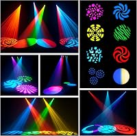 HOLDLAMP DMX512 Mozgó Fejű LED Színpadi Lámpa Szett - 8 Mintás Fényeffekt Diszkóhoz, Bulikhoz, Rendezvényekhez - 2 db 2