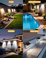 Vista 7 de Aootek - Luces solares con sensor de movimiento, 120 LED con reflector de luces, gran angular de 270°, impermeable IP65, para puerta delantera