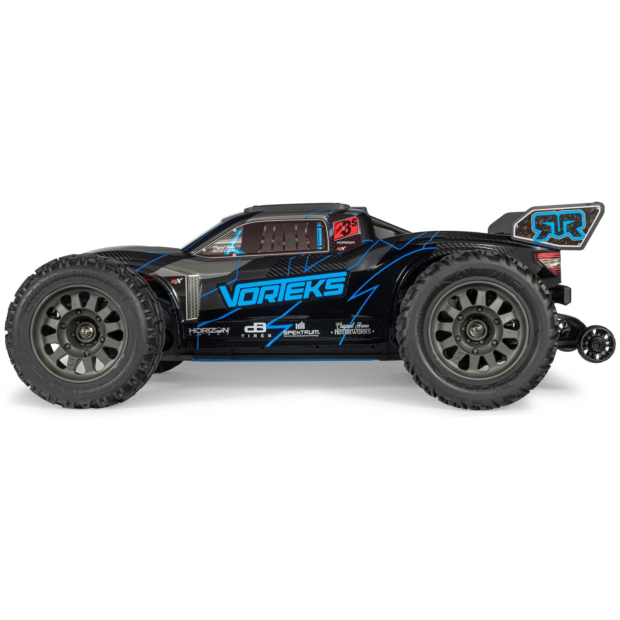 ARRMA VORTEKS 223S DSC 1:10 Brushless 2WD Stadium Truck RTR – Spektrum ESC & SLT2 Steuerung, 3660 4000 KV Motor, bis 80 km/h, 2S/3S LiPo, Blau