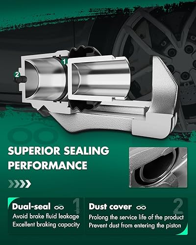 Miniatura 5 de SCITOO 19B2661 Pinza de freno de disco delantera derecha con soporte para Acura para ILX, para Honda para Accordpara Civicpara CR-Zpara ajuste