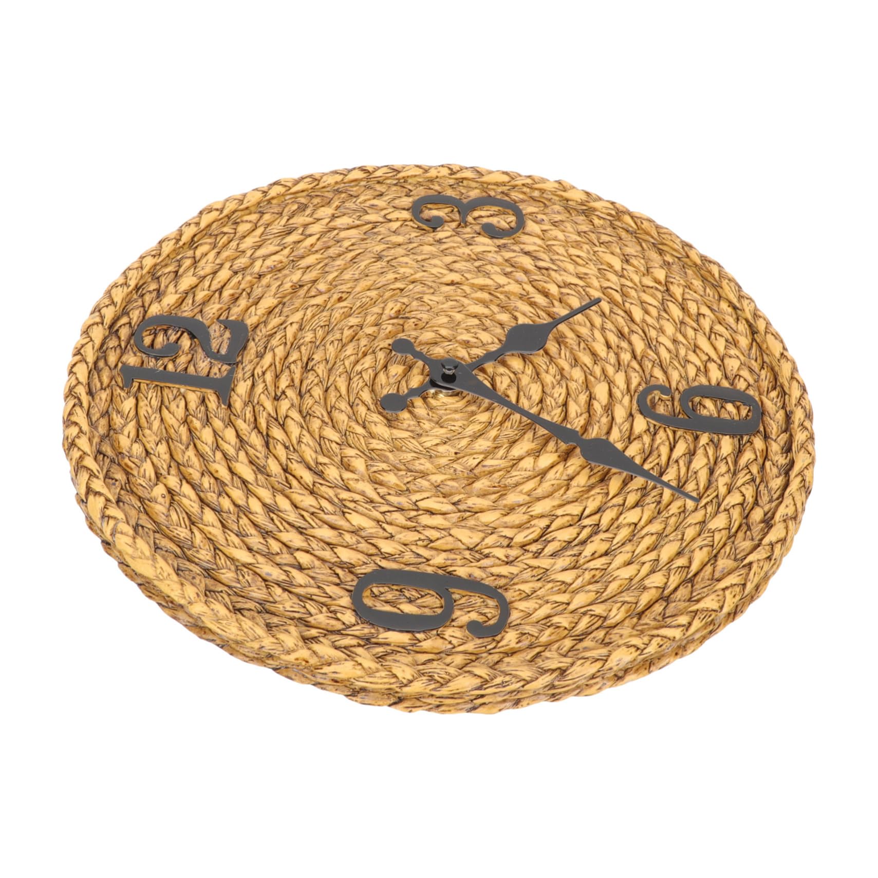 Horloge Murale Vintage Cabilock en résine aspect rotin