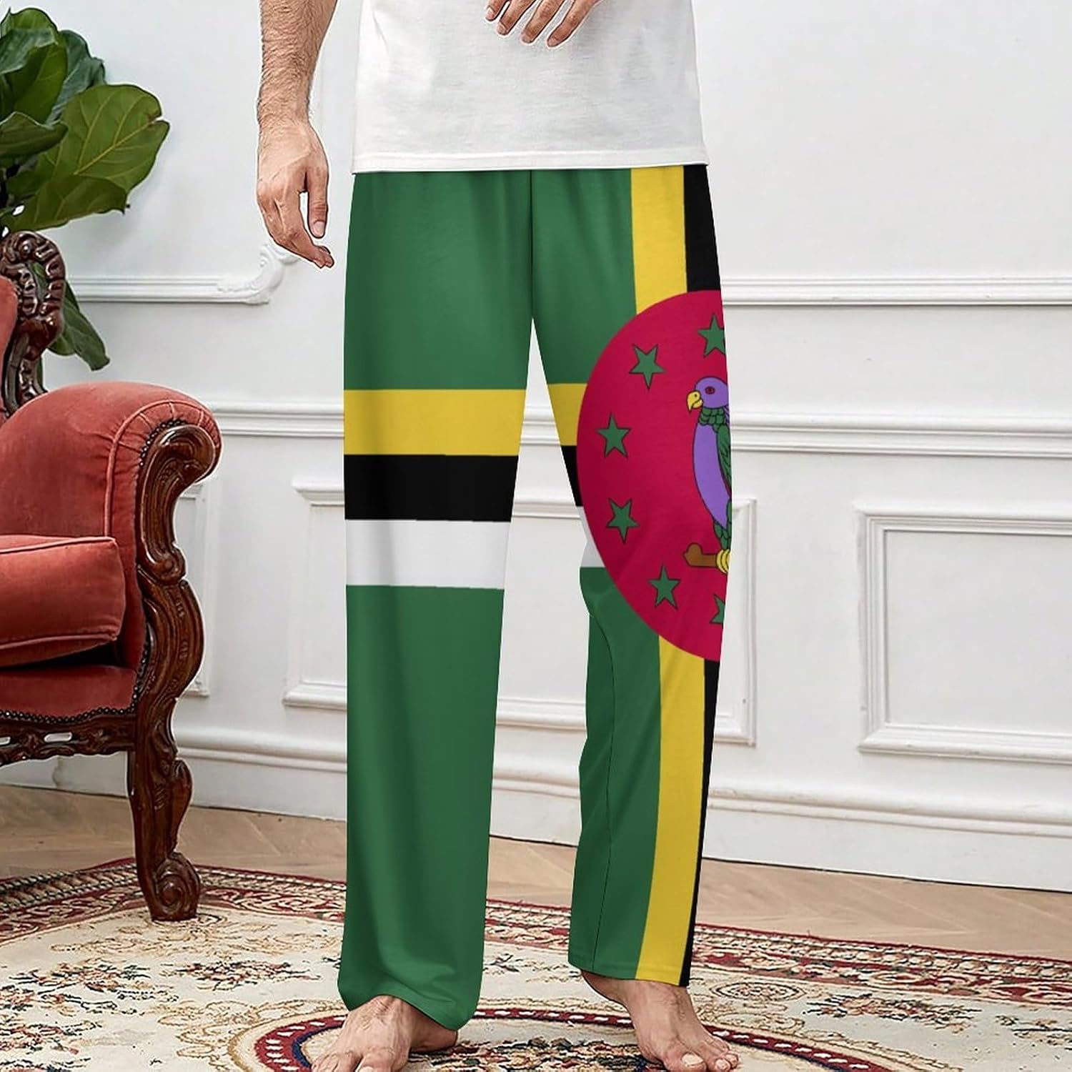 Adugen Origei Cool Cute Men Ethiopia Flag Pyjamas Bottoms Leisure Men Pajama Pants Sleepwear Pants