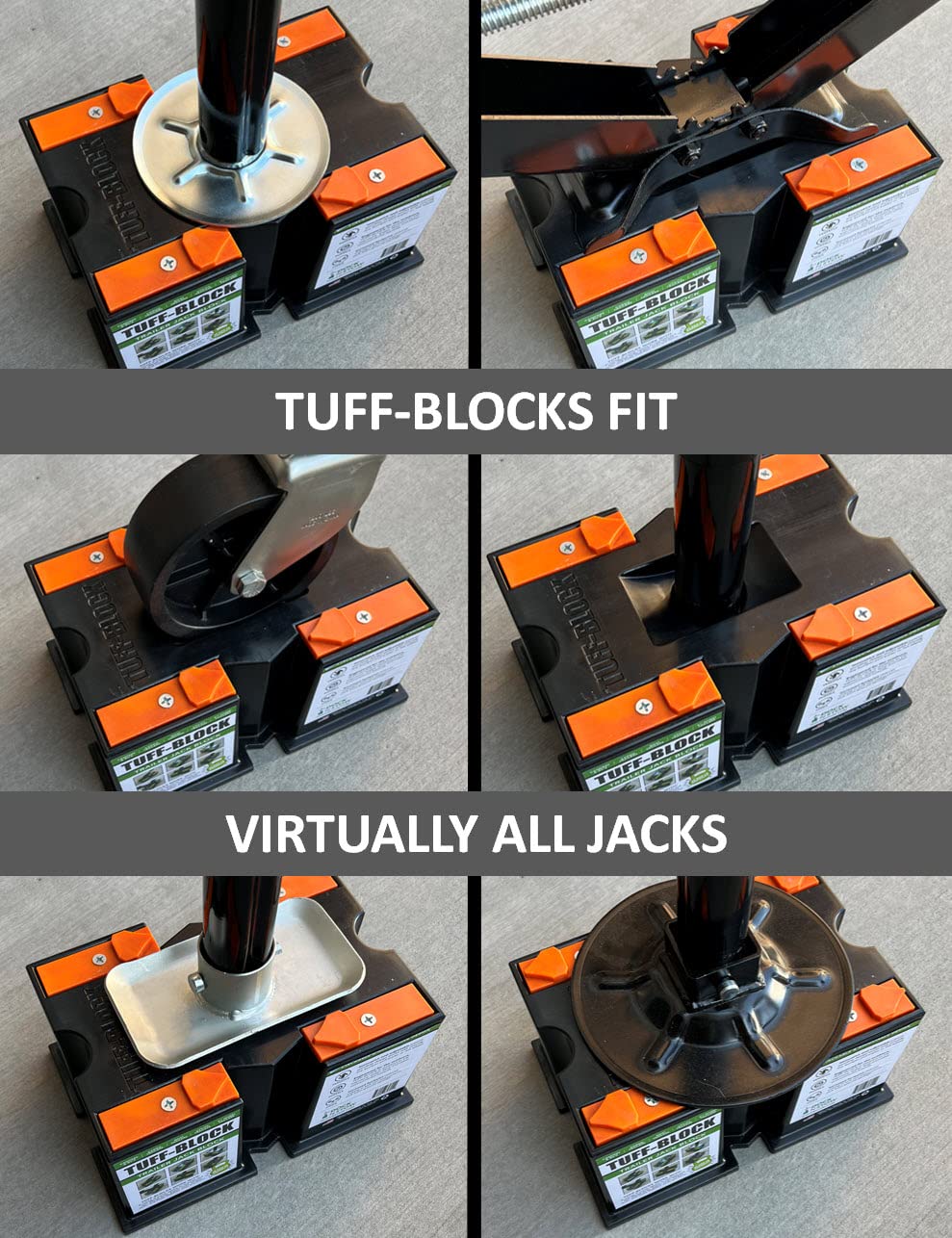 TUFF-BLOCK Trailer Jack Blocks – 10,000 Lb Capacity Leveling Blocks For RV, Camper, 5th Wheel & Boat