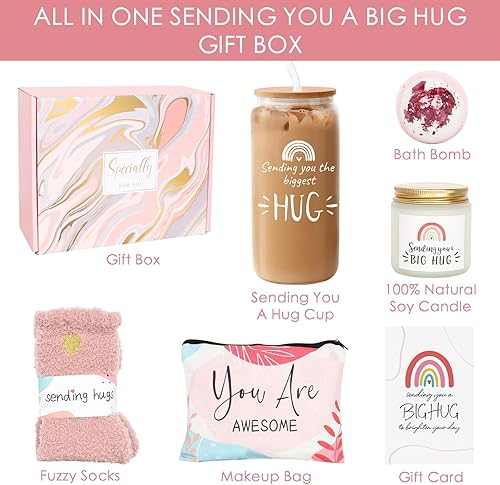 Miniatura 6 de Regalos para mujeres, cestas de regalo de condolencia, paquete de cuidado para amigos enfermos, regalos después de la cirugía de mama, regalos de