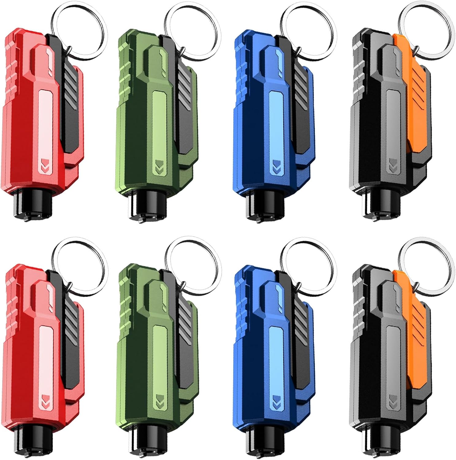 8PCS Car Window Breaker Seatbelt Cutter, Portable 2 in 1 Seatbelt Cutter and Window Glass Breaker Keychain Emergency Escape Tool for Cars (8 PCS)