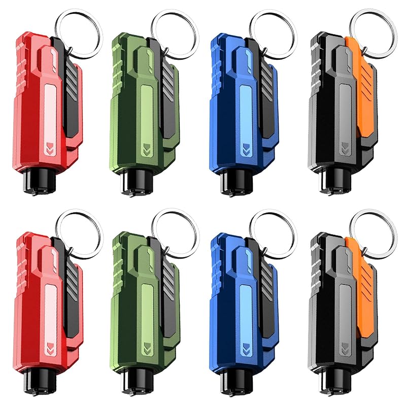 Kit de Ferramentas de Emergência Automotiva com Quebra-Vidro e Cortador de Cinto WHFLLIFE WTZ649-8PCS, 8 peças