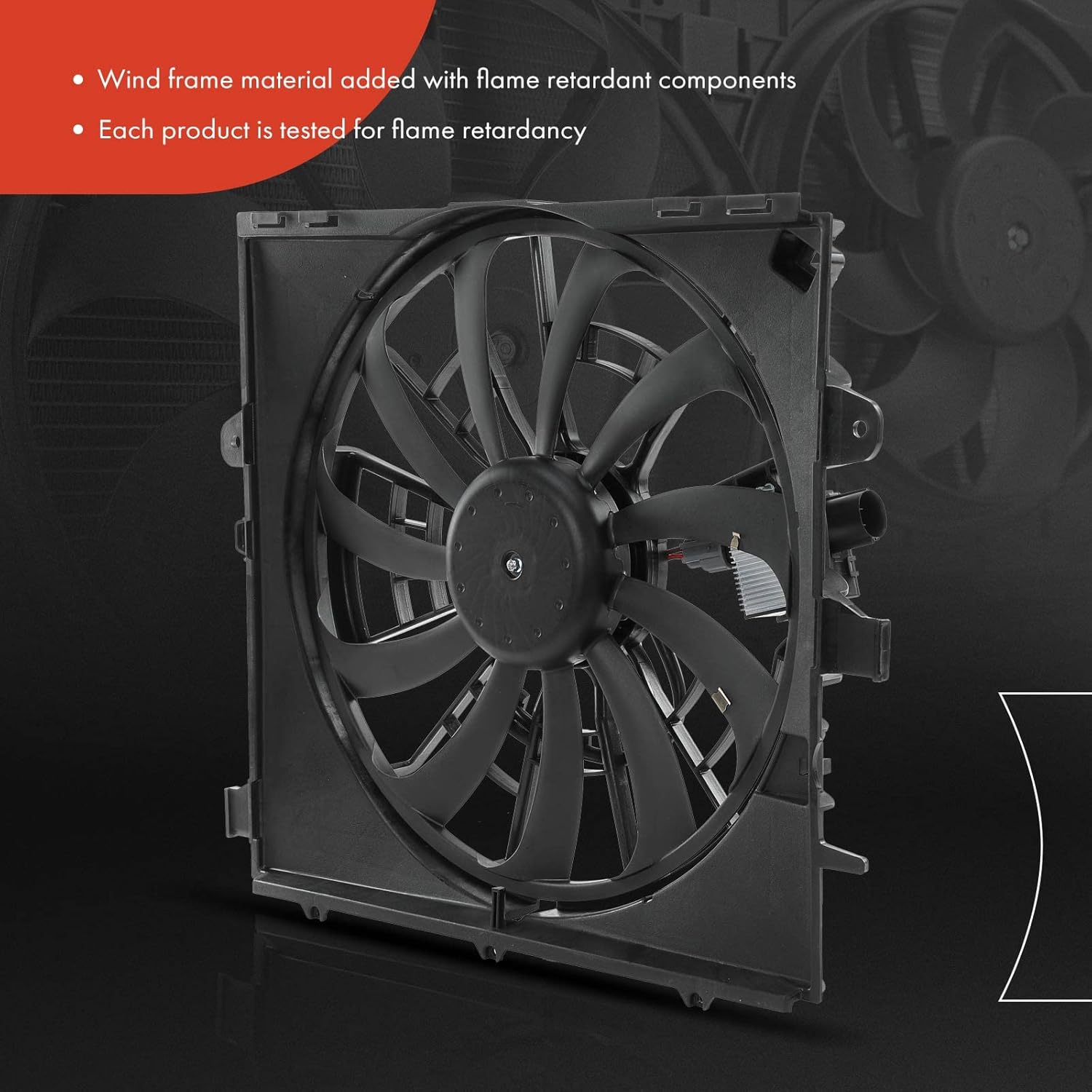 A-Premium Engine Radiator Cooling Fan Assembly Compatible with Select Cadillac Models - CTS 2014-2015, ATS 2013-2015 - Replace# 84001484, 23190331