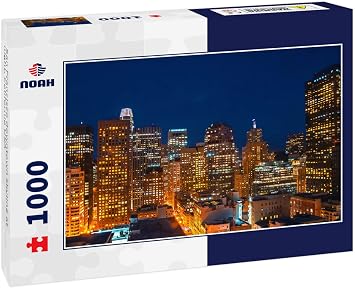 Noah Jigsaw Puzzle San Francisco Downtown Skyline at Night, California USA 1000 Pieces
