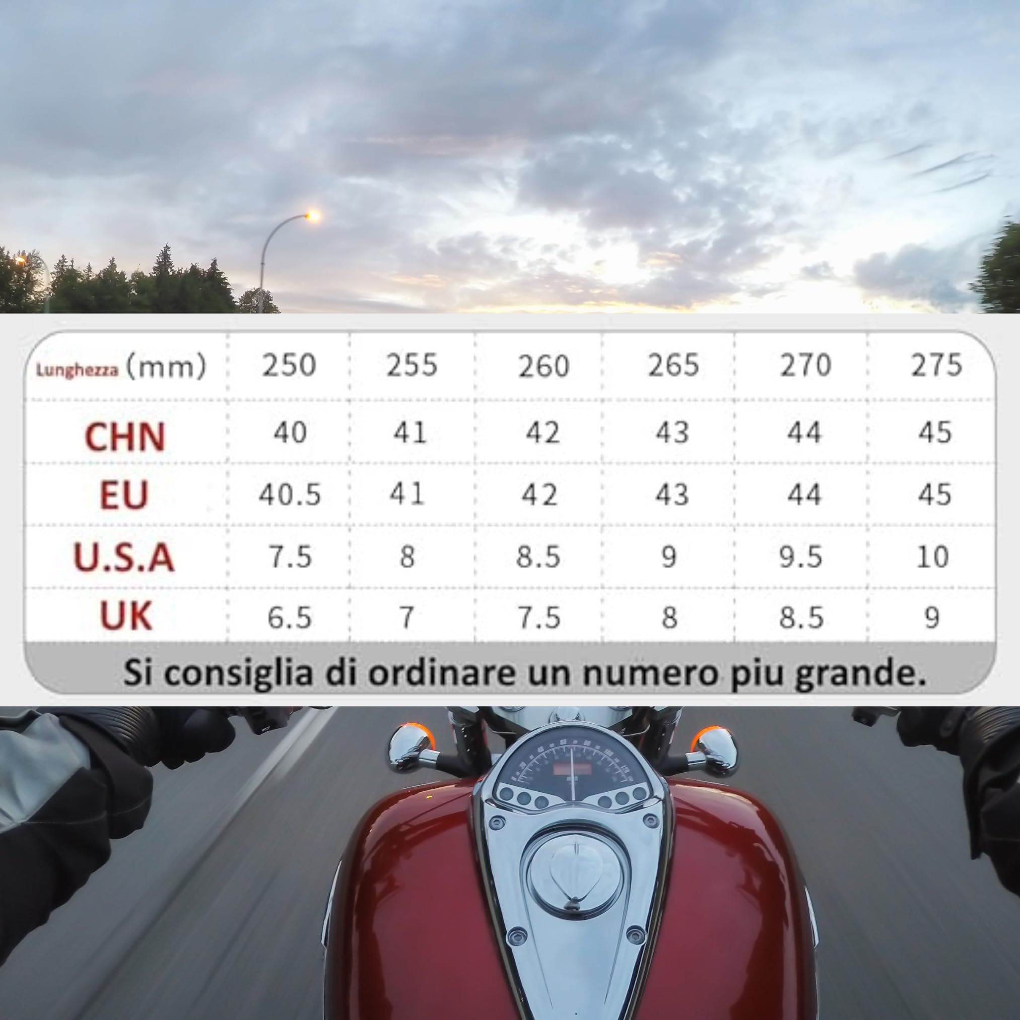 Scarpe Moto Uomo in Pelle – Stivali Moto Traspiranti con Protezione Caviglia Rinforzata, Suola Antiscivolo, Scarpe da Motociclismo per Strada, Touring e Uso Quotidiano