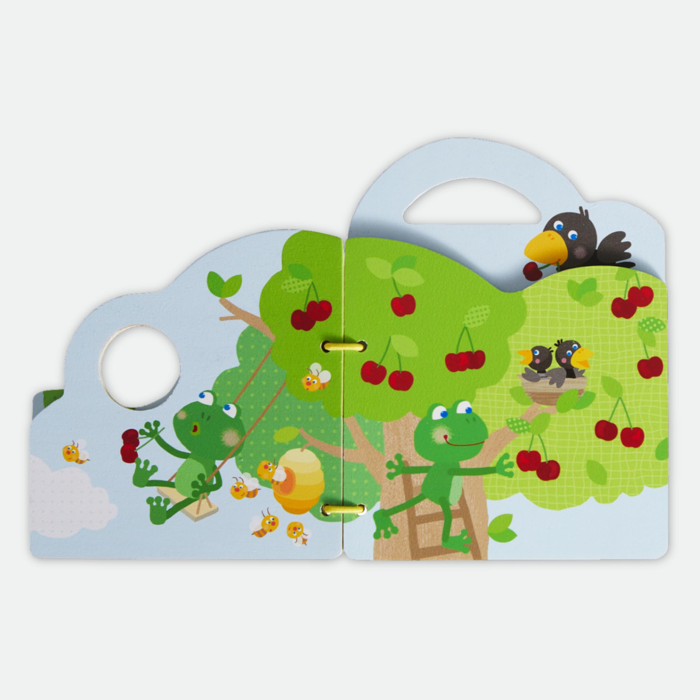 HABA- Theo Libro bebé Le Huerto-Madera PEFC-Regalo bebé-10 Meses en más-306786, Color Colorido, Medium (306786)
