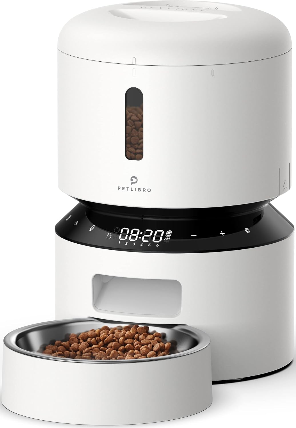 PETLIBRO Automatic Cat Feeders, Automatic Cat Food Dispenser for Freshness Preservation, Pet Dry Food Dispenser with Twist Lock Lid, Up to 50 Portions 6 Meals Per Day, Granary for Small/Medium Pets