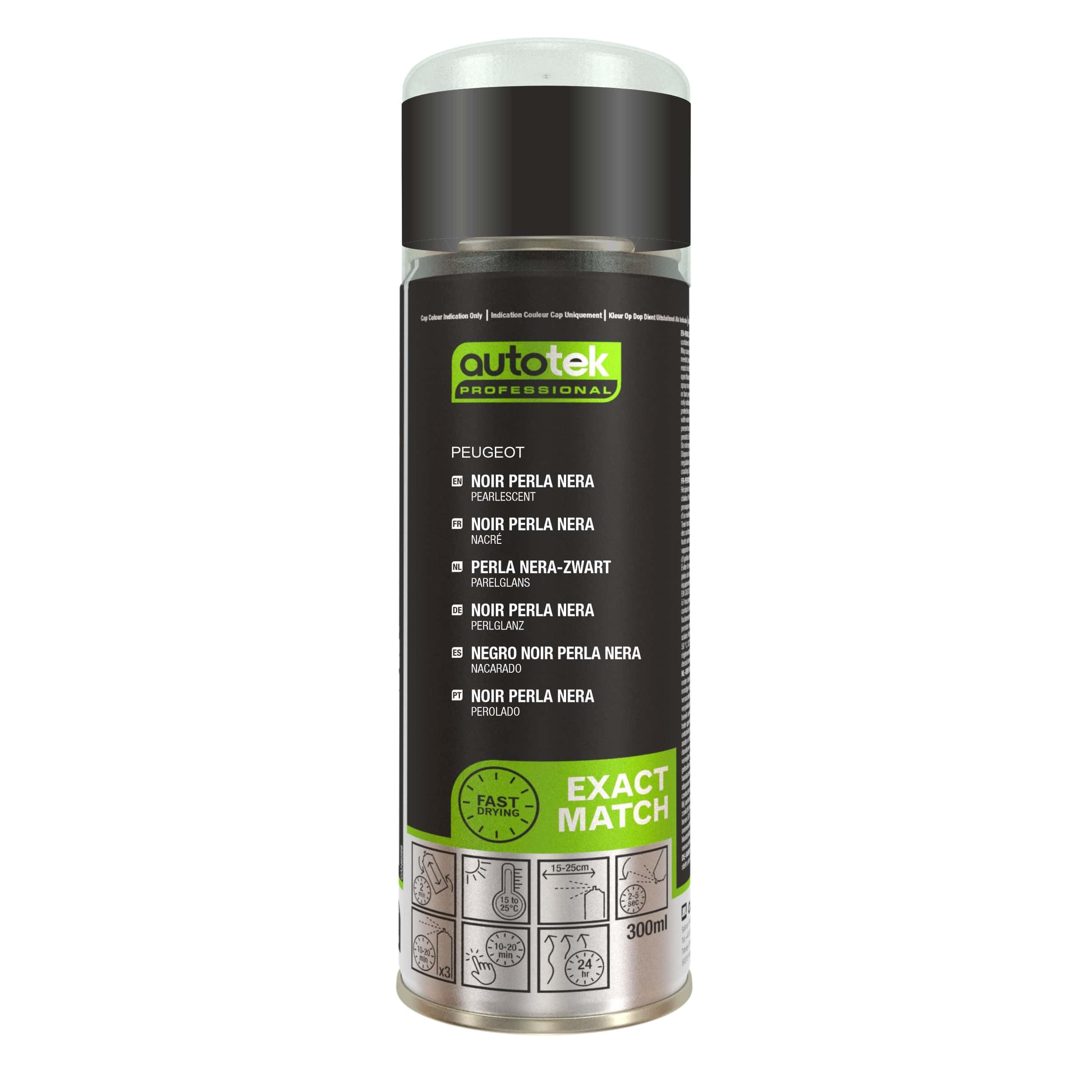 Autotek Peugeot Noir Perla Nera Fast Drying Aerosol Spray Paint 300ml