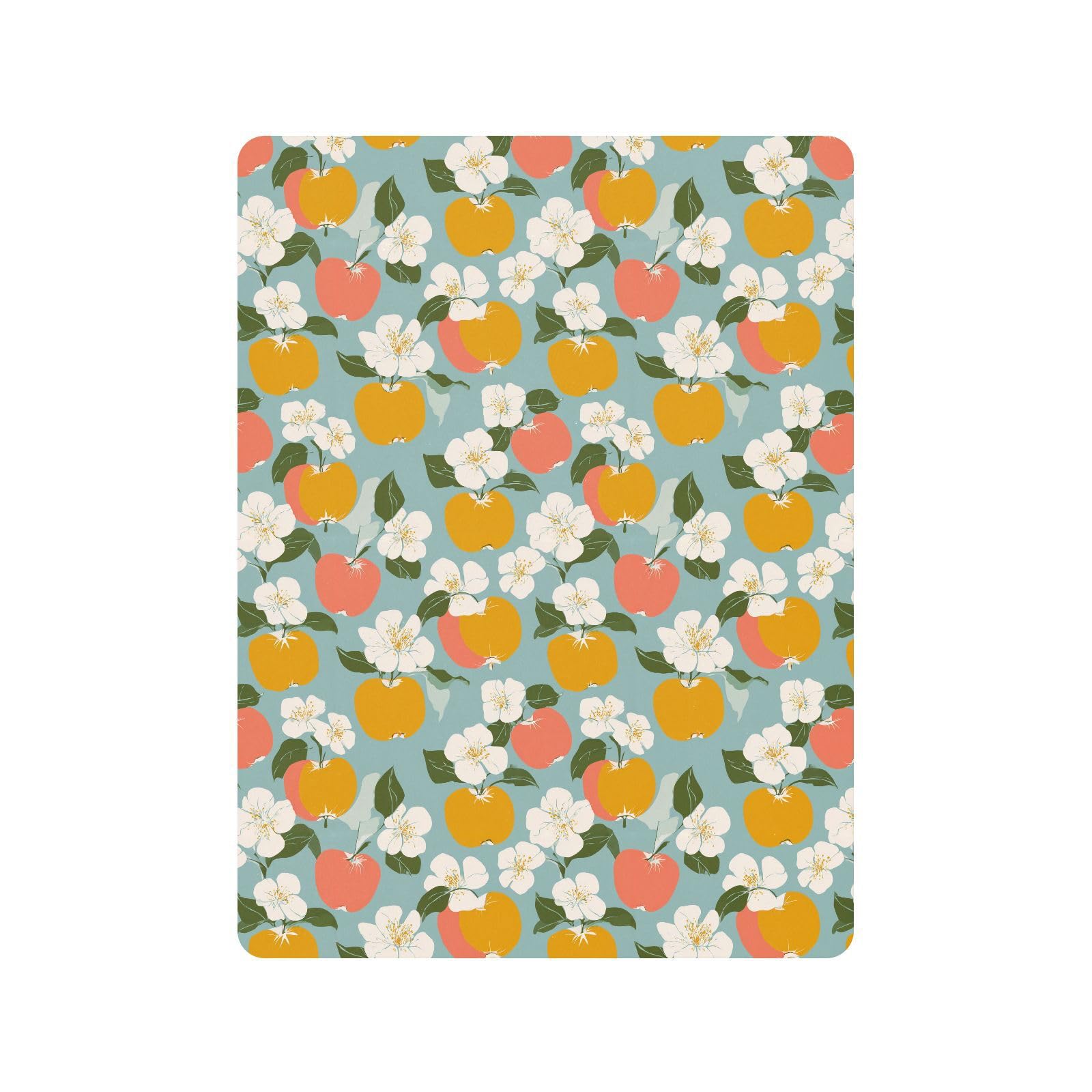 Sábanas de algodón para cuna de bebé, cómodas y transpirables, diseño de frutas y paraíso travieso, color verde claro, para guardería, 1 paquete de 52 x 28 pulgadas