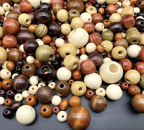 Miniatura 7 de 1000 cuentas de madera impresas surtidas de cuentas africanas, cuentas de madera sueltas de macramé, cuentas de madera natural para joyas, pulseras,