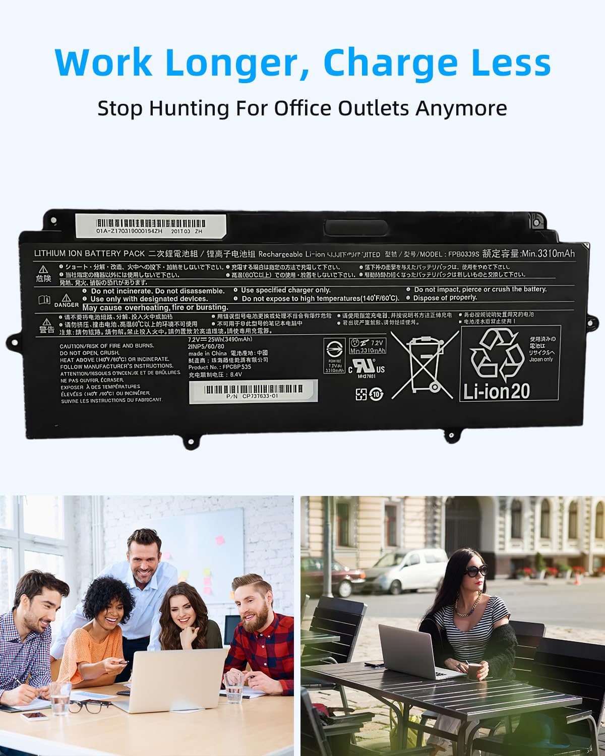 Amazon.com: Jbery 50Wh FPCBP536 FPB0340S FPCBP535 FPB0339S Laptop