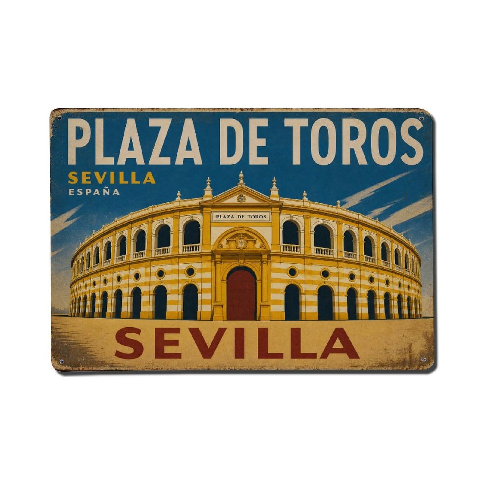 Metal Tin Sign Vintage Travel Spain