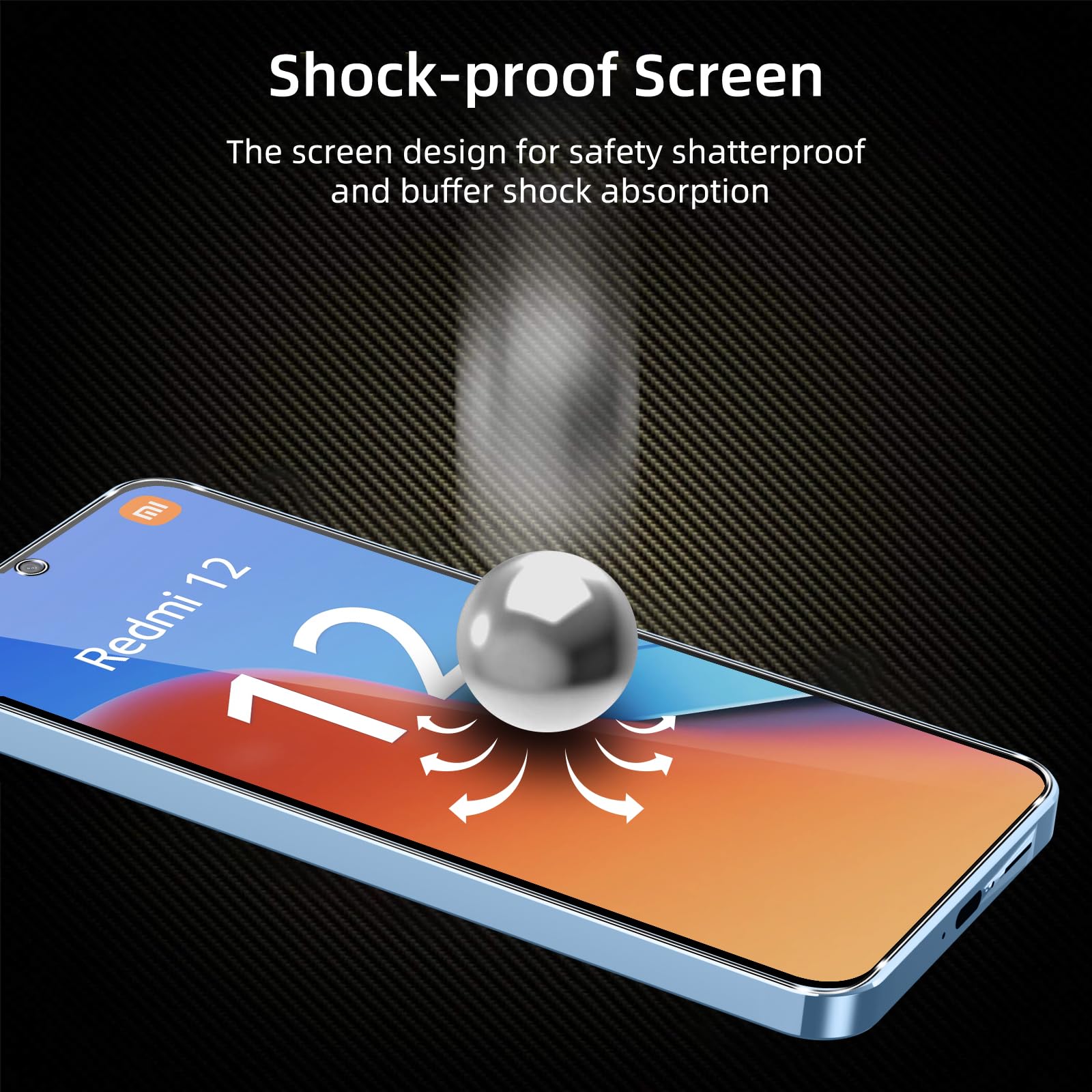 Vetro temperato per Xiaomi Redmi Note 12 4G (9H, 0.33mm ) - Blister