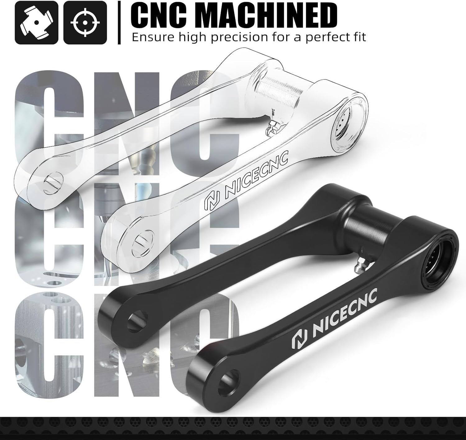 NICECNC Black 1.25IN/30MM Lowering Link Billet Compatible with BETA Enduro RR 300 2T/ Racing 2015-2022 Compatible with BETA Enduro RR 250 2T 2015-2024 RR 250 2T Racing 2019-2024 See Fitment