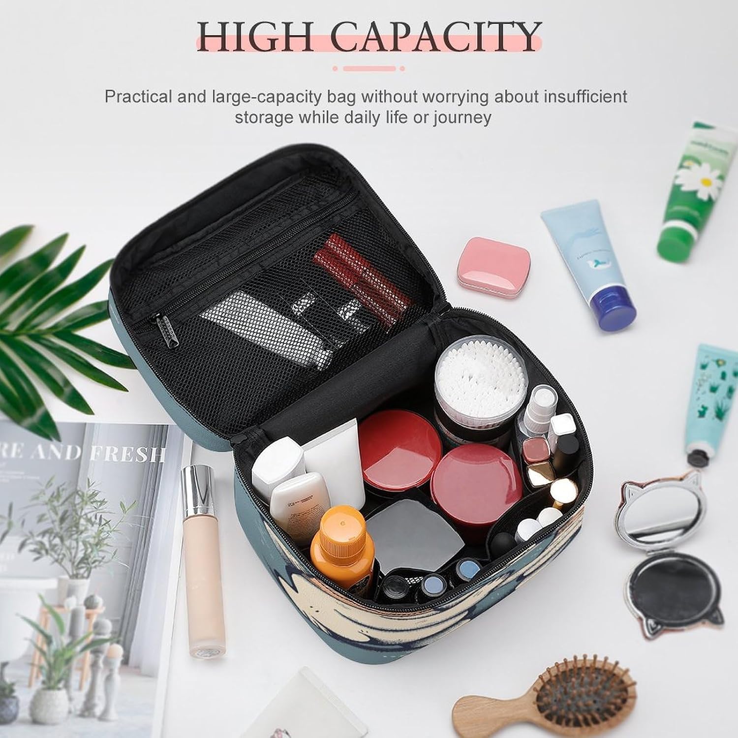 Bear Dancing Travel Makeup Bag Cosmetic Bag Toiletry Bags image 4