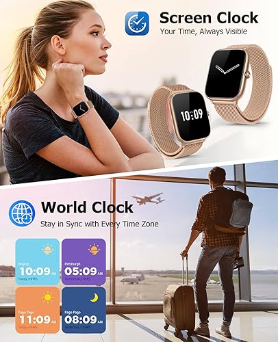 Miniatura 4 de 2025 Smart Watches for Women with Blood Pressure Monitor, 2.06" AMOLED Display, IP68 Waterproof Fitness Tracker, 118 Sports Modes, Heart