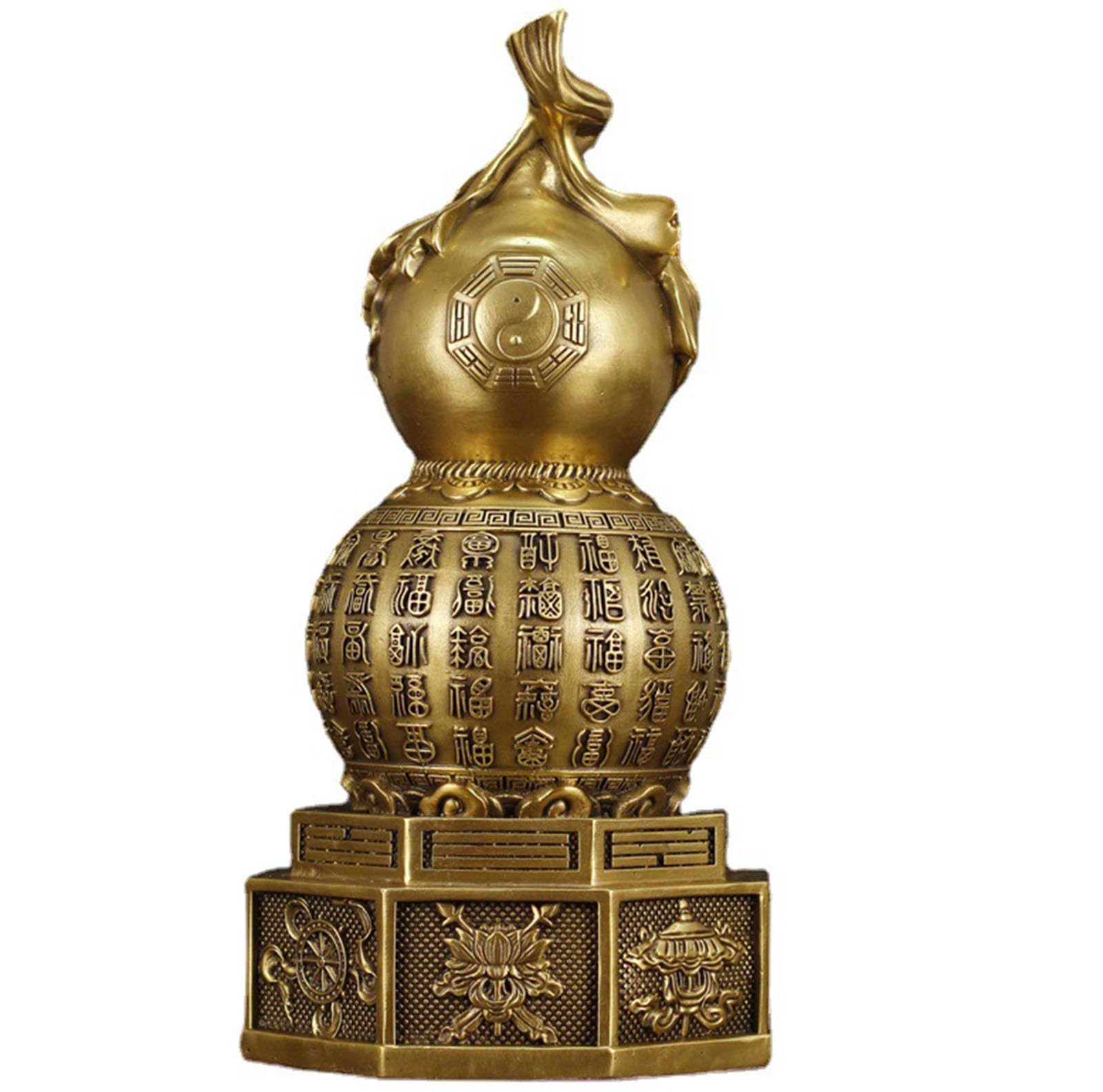 Pure Copper Wu Lou Hu Lu Gourd Cucurbit Feng Shui Gifts, Good Luck Wealth