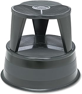 2-Step Steel Step Stool with 300 lb. Load Capacity Color: Black