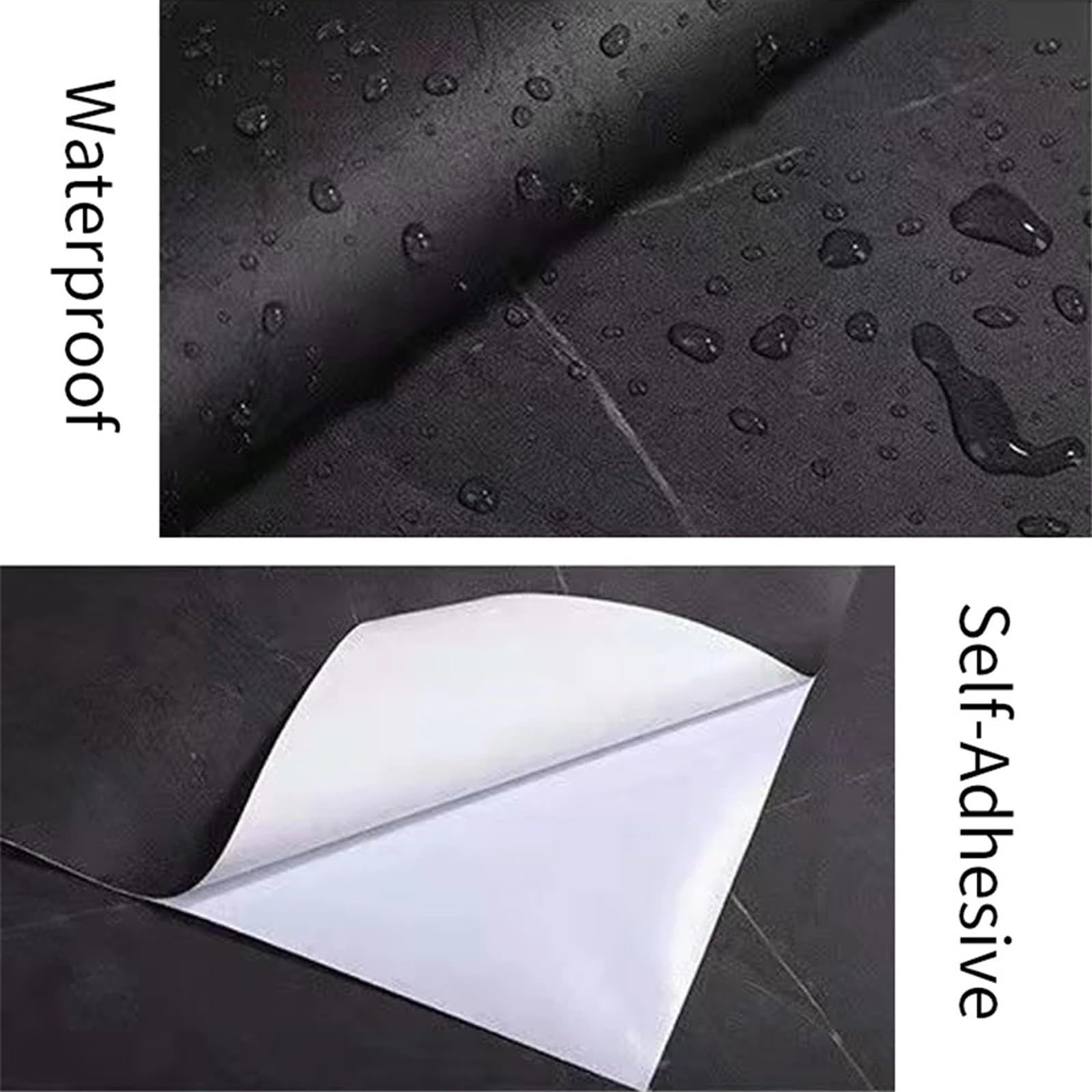 Wandschutzfolie Dicke mattschwarze PVC-Marmor-Selbstklebende Tapete, Wandaufkleber, Küche, ölbeständig, Desktop-Möbelfolie, Heimdekoration(60x200 cm)