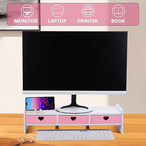 Miniatura 8 de Ergonomic Laptop Riser Stand for Desk Computer Monitor Elevation Stable Desktop Organizer for Home Office Space-saving Small Monitor Stand Riser