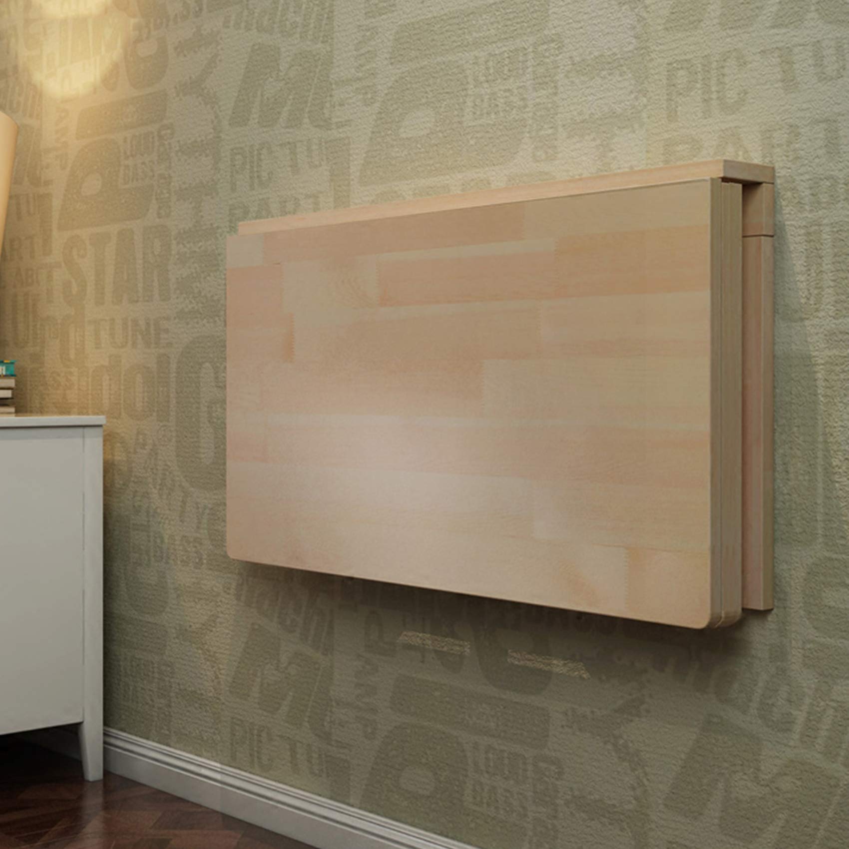 zyifan Mesa abatible de Madera Maciza montada en la Pared, Escritorio Plegable para Cocina y Comedor, Oficina en casa, Mesa para niños, Escritorio para computadora, Escritorio con Caballete