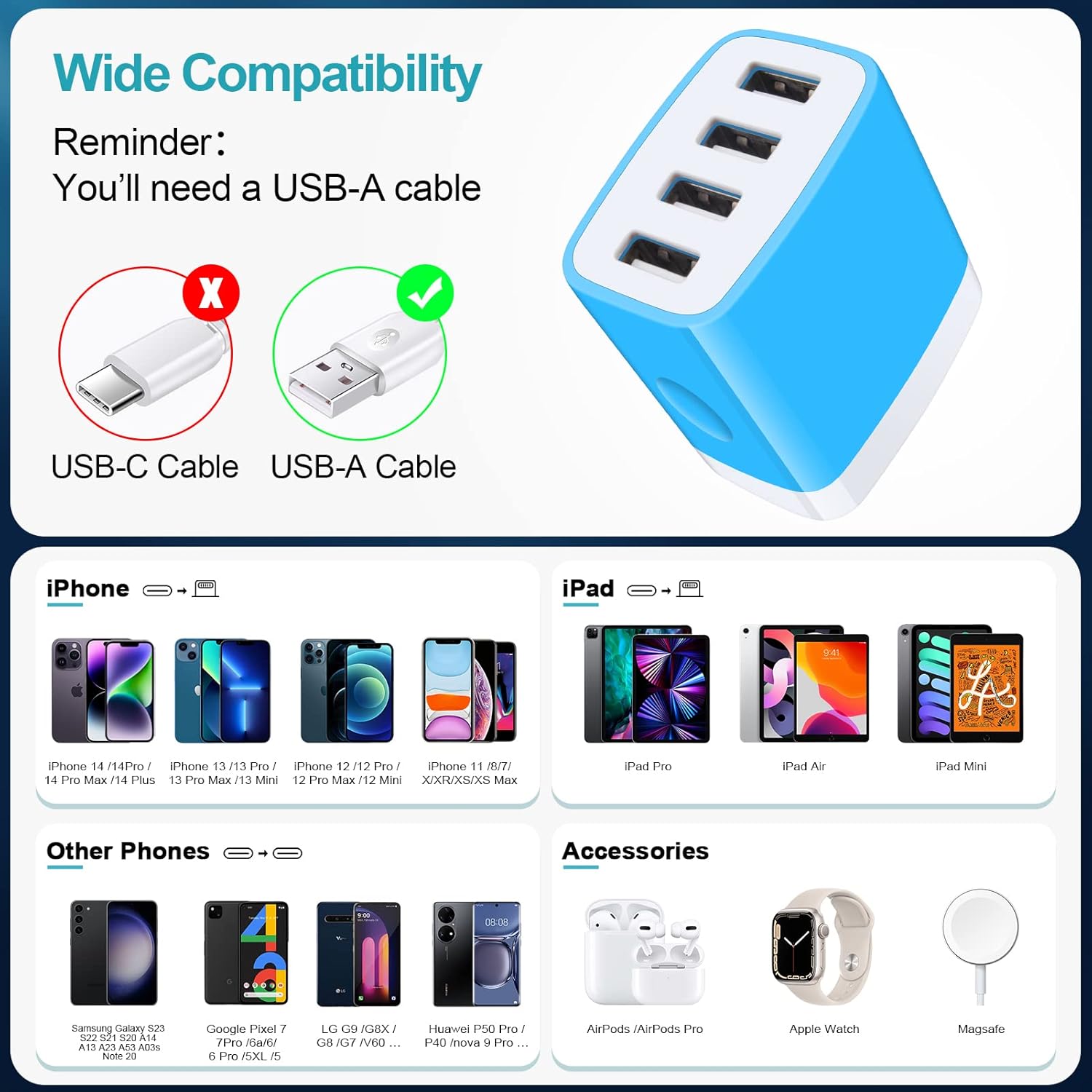 SCHWAIGER 661521 Adaptador De Carga Para Toma USB Múltiple Schuko Enchufe De Carga Rápida Enchufe Múltiple 3680W Conexión USB 3,4A Giratorio 360