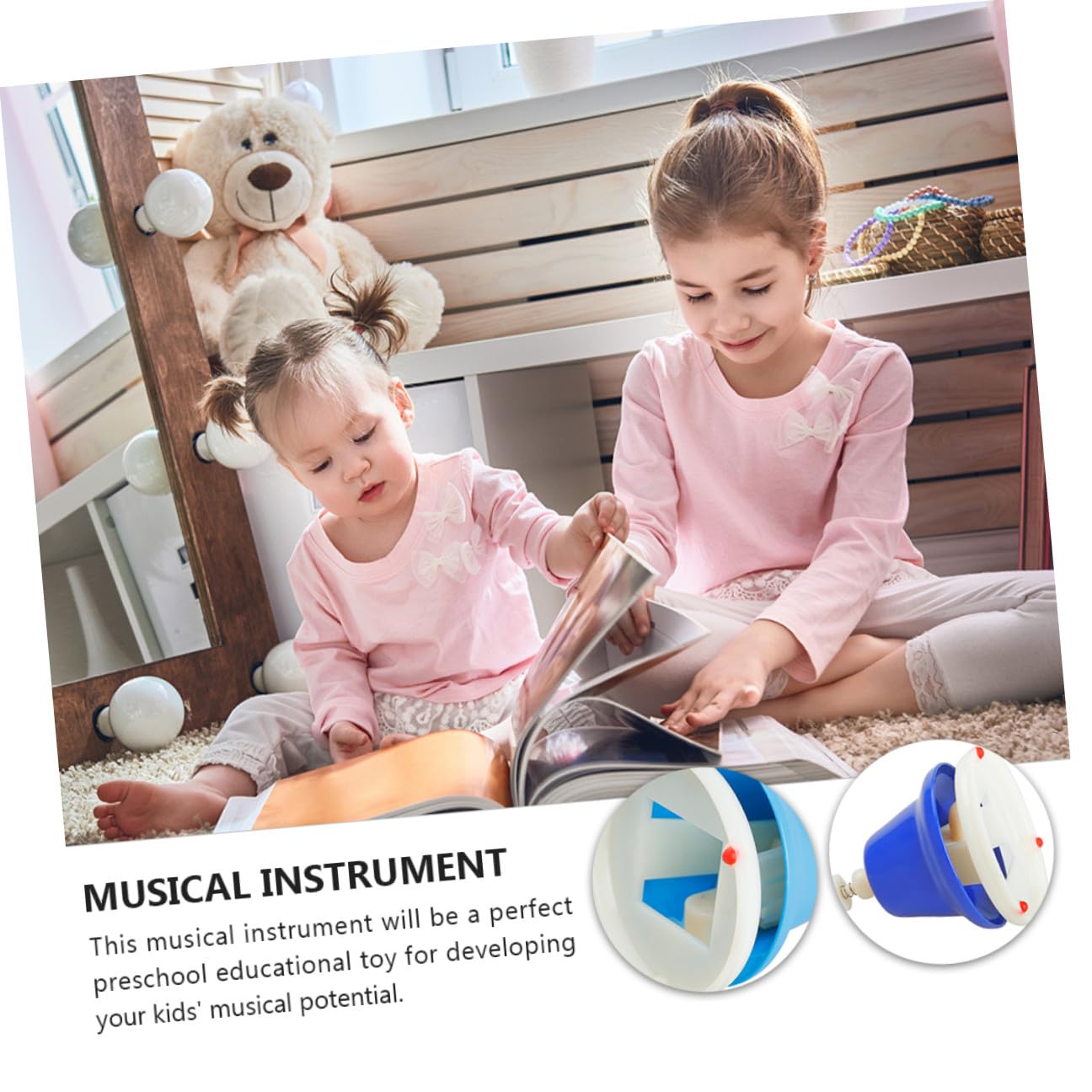 Campana Rítmica de Mano de Metal de 8 Notas, Acero Inoxidable, 1 Juego | Juguete Educativo para Niños, Juguete de Instrumento Musical, Decoracion Colegio