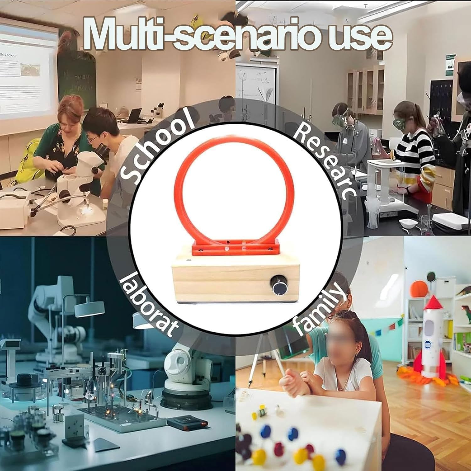 COYEUX Kit De Bobina Circular De Bolas De Hierro, Acelerador Ciclotrónico Electromagnético, Modelo De Máquina De Movimiento Perpetuo para Armar, Velocidad Ajustable para Laboratorios.