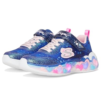SKECHERS KIDS Eternal Heart Lights 302696L (Little Kid/Big Kid) Girls Shoes Navy/Multi
