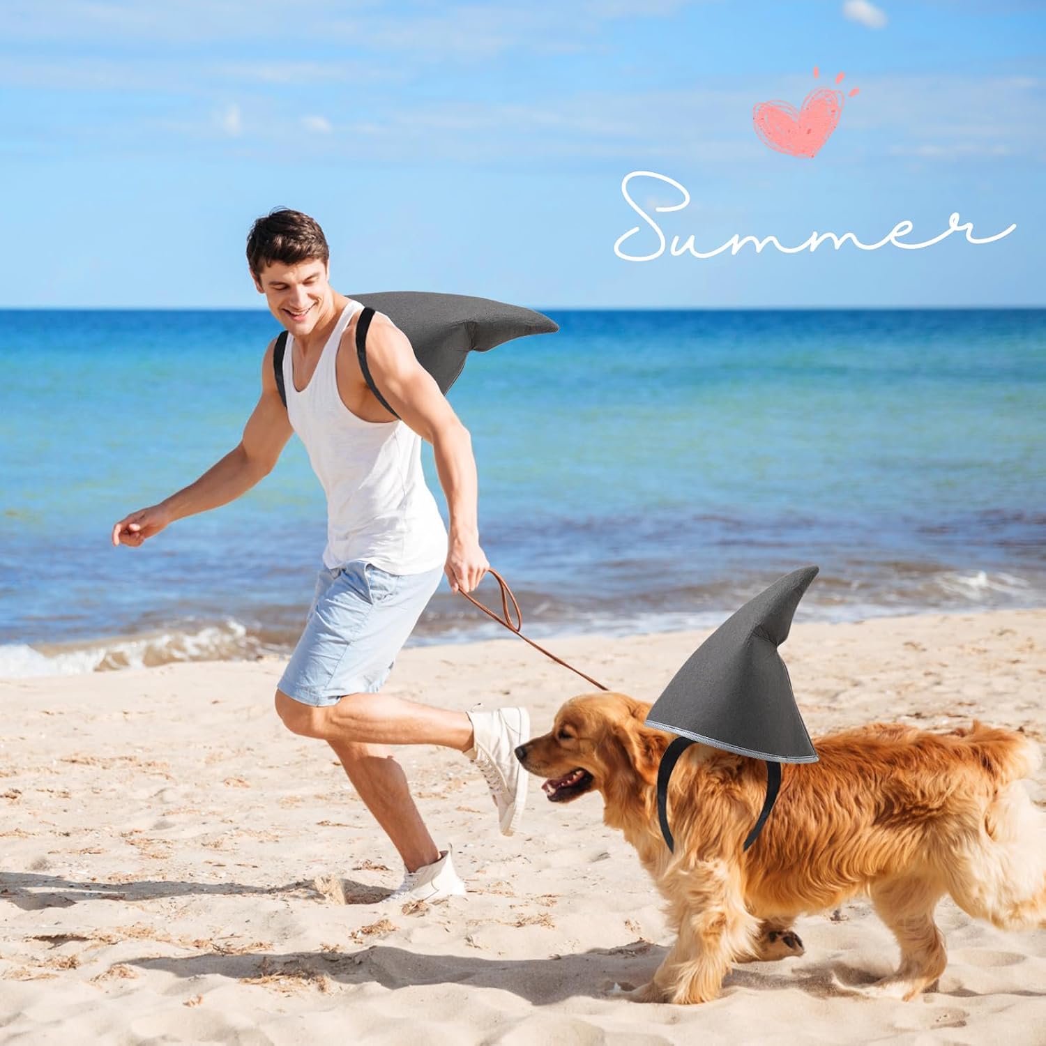 Civaner Shark Fin Costume Wearable Shark Back Fin Prop, 11.8 in