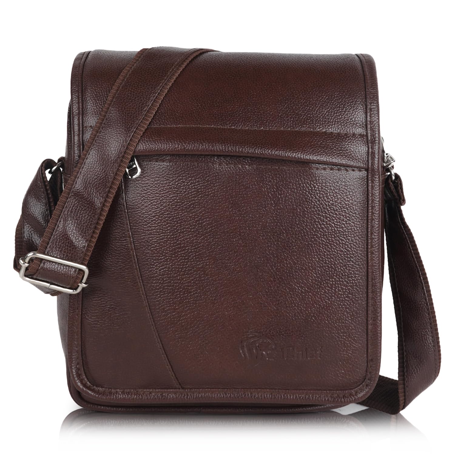 ichief PU Leather Shoulder Bag for Men/Travel Bag/Cross Body Bag/Office Business Bag/Messenger Bag/Stylish sling Bag for Men (Brownn)-picture-10